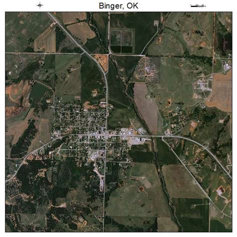 Aerial Photography Map of Binger, OK Oklahoma