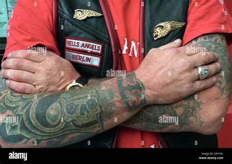Hell's angels motorcycle tattoo hi-res stock photography and images - Alamy