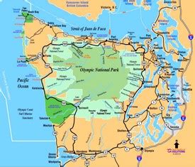 olympic national park map usa detailed maps  olympic national park