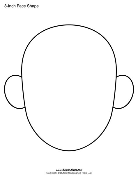 printable blank face printable templates