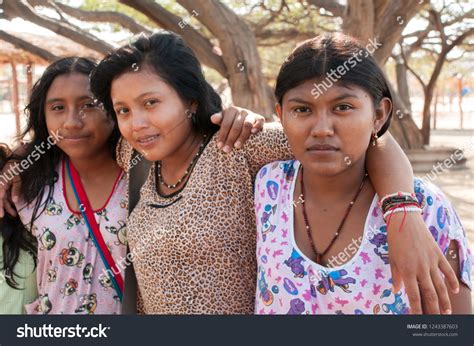 Young Friends Women Wayuu People Desert Stock Photo 1243387603 ...