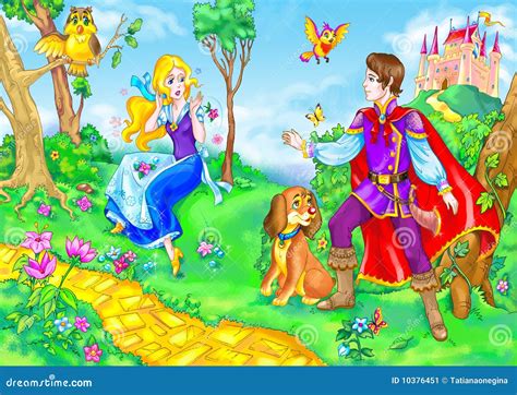 O Príncipe Que Faz Parte Do Conto De Fadas - Heroína E Príncipe Do Conto De Fadas Ilustração Stock - Ilustração de ...