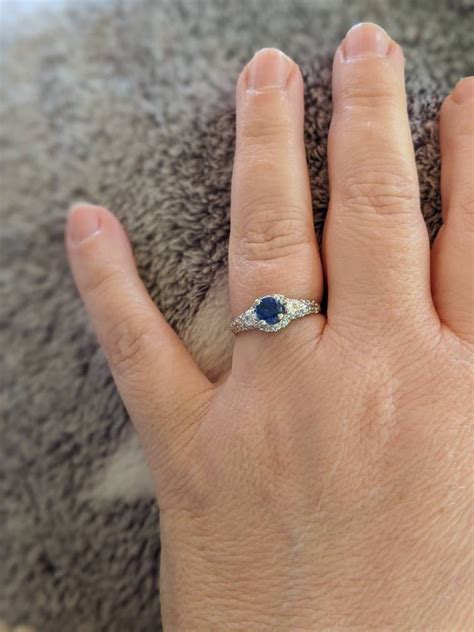 Sapphire Ring Silver Promise Ring Silver Engagement Ring | Etsy