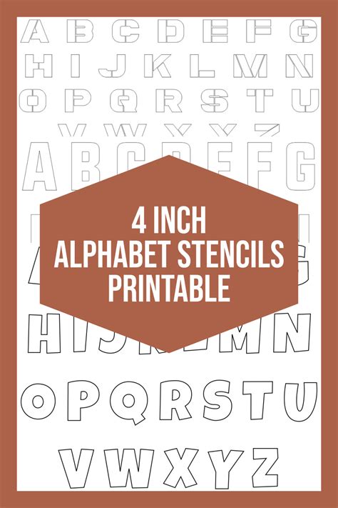 4 Inch Letter Stencils Printable - Printable World Holiday