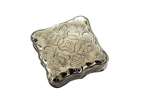 Peppermint box (1) - Antique Dutch silver peppermint box. - .833 silver ...