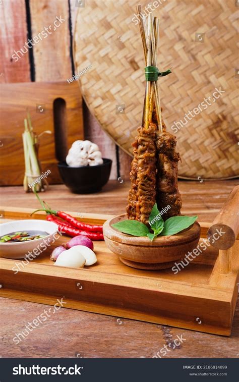 sate satean satay indonesian street food stock photo