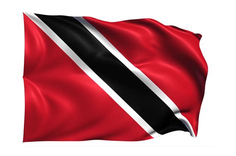 trinidad  tobago waving flag realistic transparent background