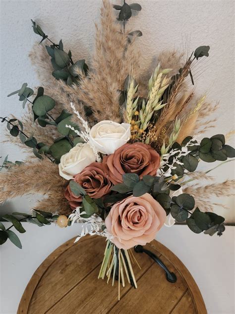 Pampas Grass,eucalyptus Bouquet/boho Pampass Grass Bouquet. - Etsy