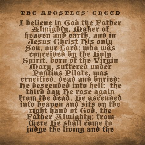 Apostles Creed Prayer New Version Printable