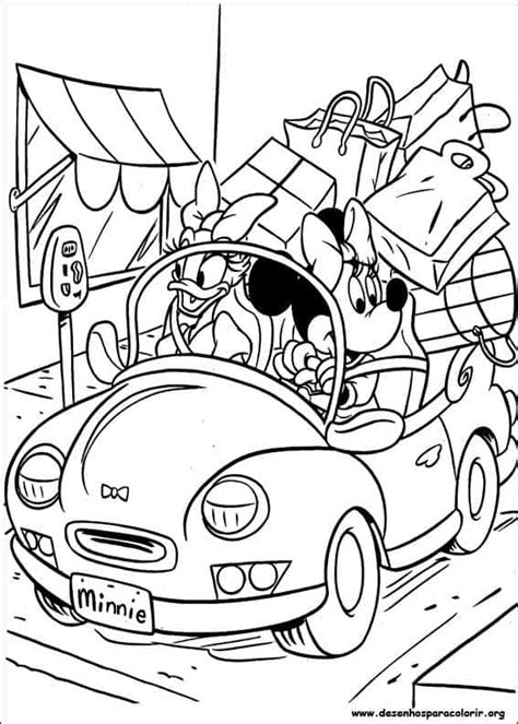 Minnie E Margarida Para Colorir