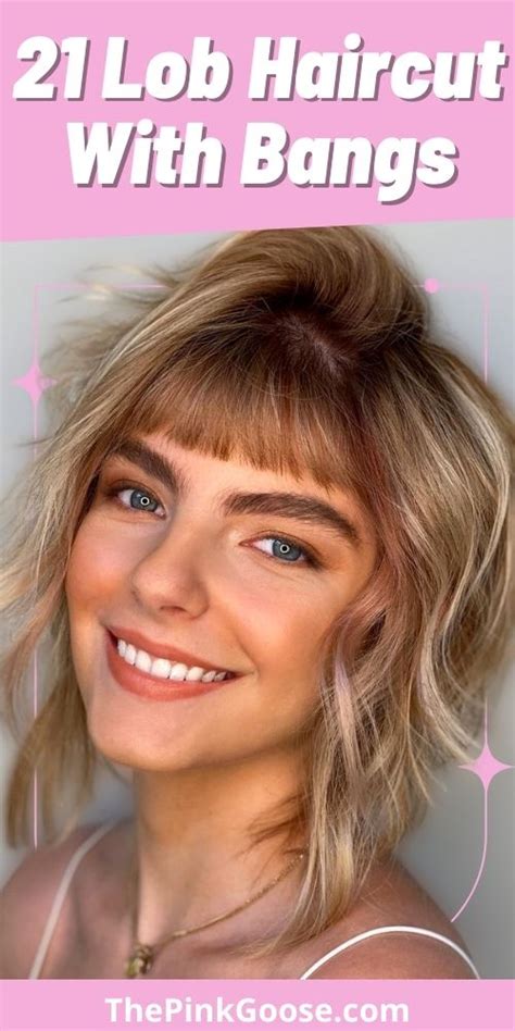 21 Stunning Photos Lob Haircuts With Bangs