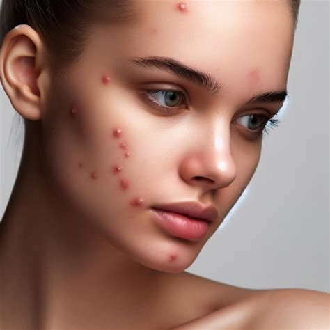 Premium Photo | Skin Problems Pimples and Acne on face