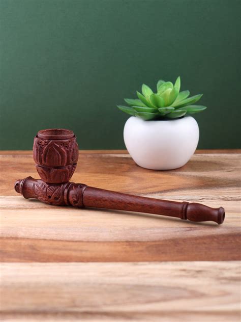 wood pipe rosewood carved cm cosmic