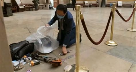 New Jersey Rep. Andy Kim Helps Clean Up Capitol Following Riot