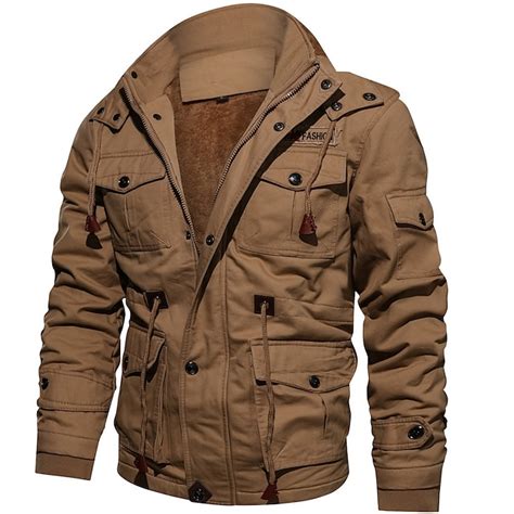 Men's Winter Coat Winter Jacket Fleece Jacket Work Jacket Street Casual ...