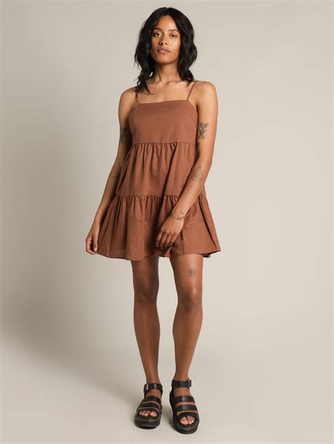 Nude Lucy Jones Linen Mini Dress Henna | Glue Store