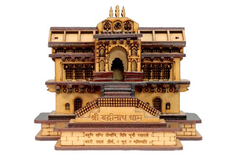 Badrinath Temple Wooden Craft - 3D Model Badrinath Temple Wooden Craft