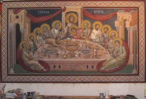 coptic  supper wedding feast  cana icon mystical supper
