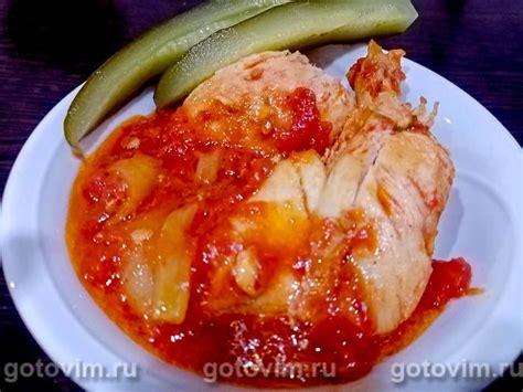 Курица в томатном соусе на сковороде. Рецепт с фото
