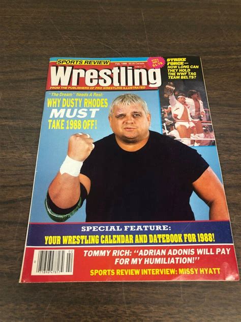 Sports Review Wrestling February 1988 Rhodes Strike Force Tommy Rich