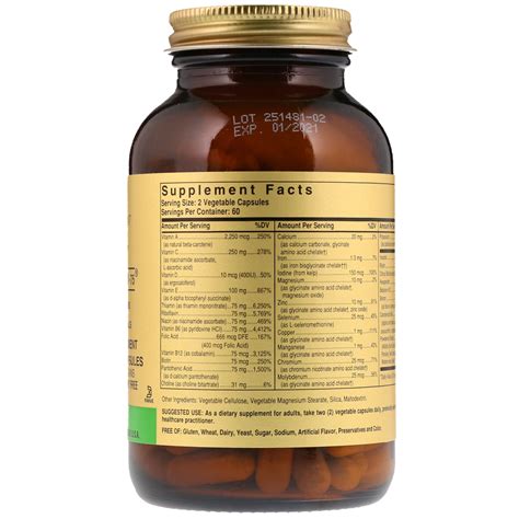 Solgar, Formula V, VM-75, Multiple Vitamins with Chelated Minerals, 120 ...