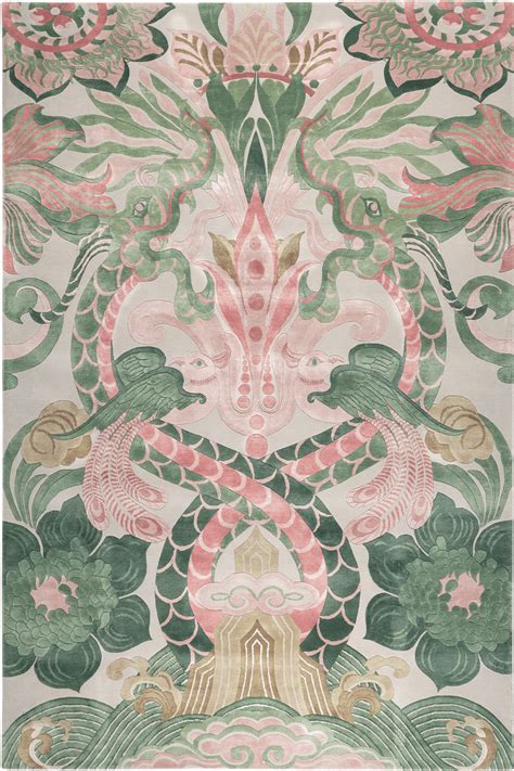 Secret Garden Evergreen rug by Guo Pei