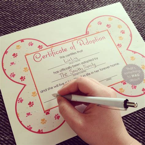 Free Printables} Dog Adoption Certificates | Big Dot Of Intended For ...