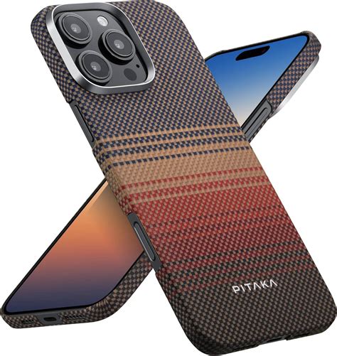 Pitaka iPhone 16 Pro Max Case, Enhanced Grip and Style, Aramid Fiber