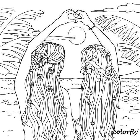 best friends printable coloring pages 3