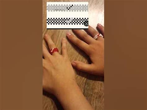 Парные колечки из бисера 💓🫰 #бисер #бисероплетение #рекомендации # ...