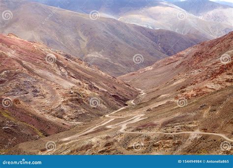 Landscape and Road Along the Calchaqui Valley, Argentina Stock Photo