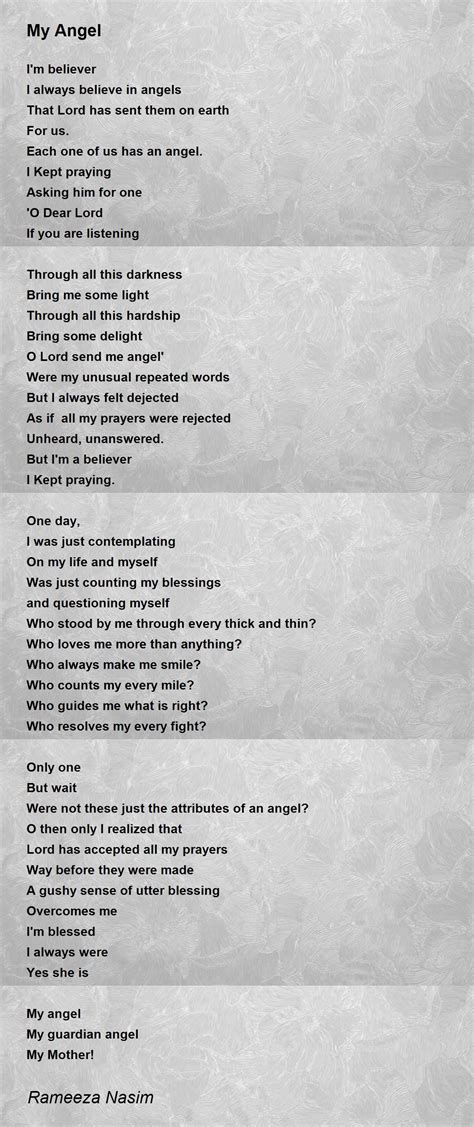 My Angel - My Angel Poem by Rameeza Nasim