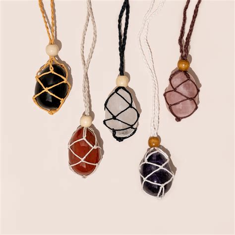 Yoni egg macrame necklaces – rosie rees