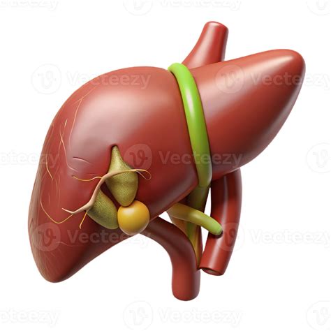 3D Liver Gallbladder Model Illustration 54717534 PNG