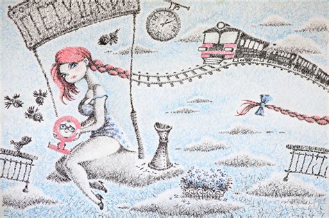 Иллюстрация Эскиз к поэме "Москва-Петушки" В.Ерофеева в