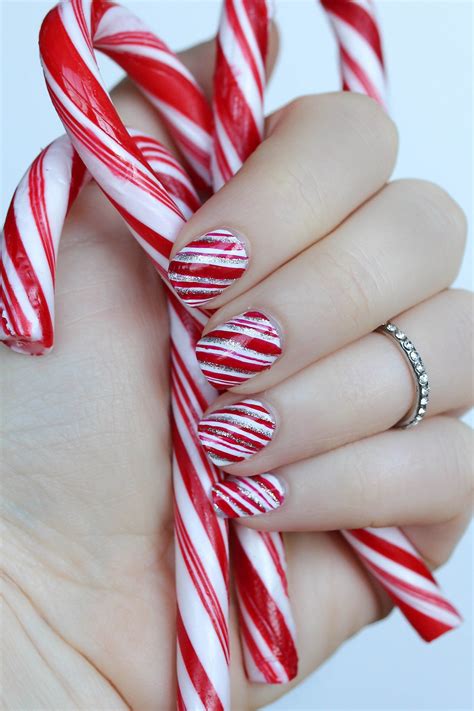 candy cane nail art designs 7