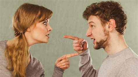 Husband and Wife Yelling and Arguing. Stock Photo - Image of anger ...