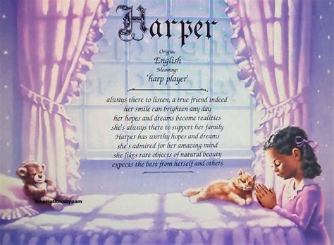 Harper First Name Meaning Art Print-personalized Name Meaning - Etsy