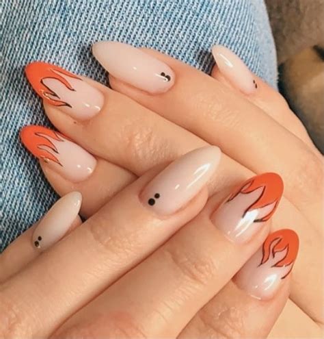 Маникюр огонь. Nail Flame | Маникюр, Дизайнерские ногти, Ногти