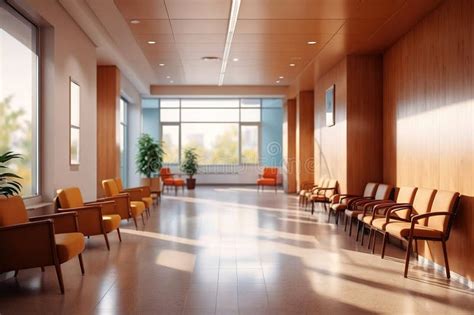 Hospital Waiting Room, Modern Clean Hallway Reception Area for Medical ...