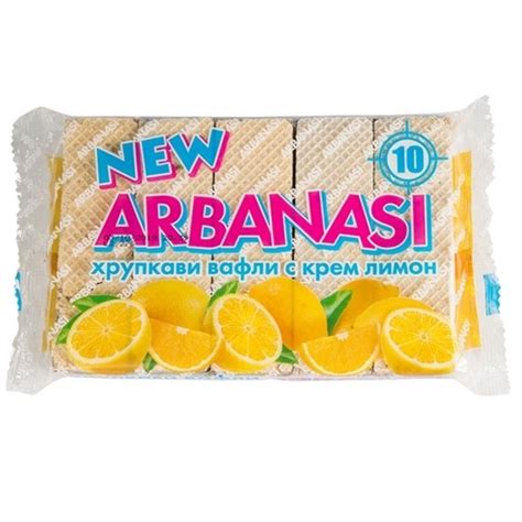 Alex Export. ВАФЛА АРБАНАСИ ЛИМОН 200ГР.*30БР.