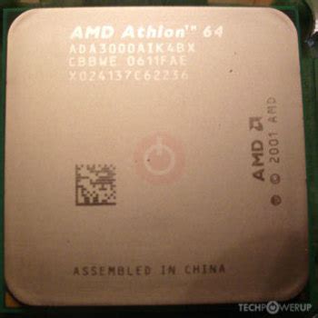 AMD Athlon 64 3000+ Specs | TechPowerUp CPU Database