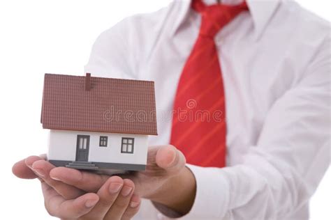 Businessman with house stock photo. Image of housing, estate - 6841736