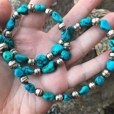 Navajo Pearls Necklace Turquoise Necklace . Native American | Etsy ...