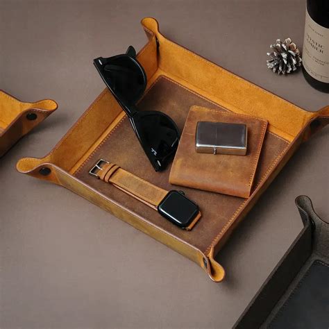 leather tray  keys jewelry mayacraft leather
