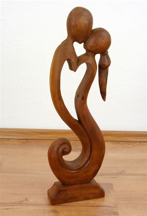 livasia Skulptur der Liebe und Geborgenheit, Holzfigur, Statue ...
