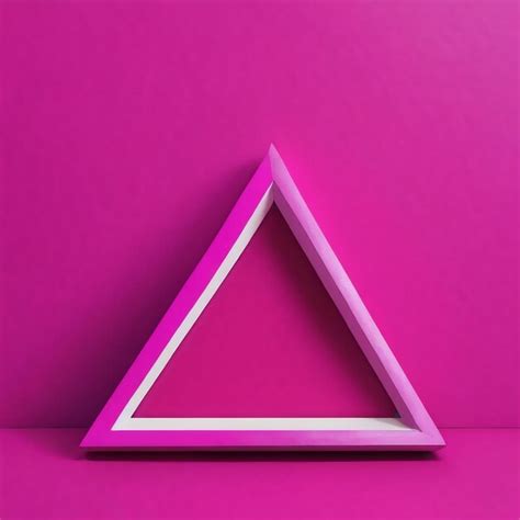 Premium Photo | Purple triangle on shocking pink background