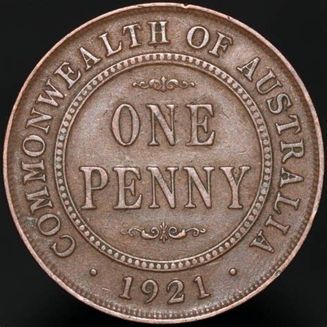 1921 Australian One Penny Value