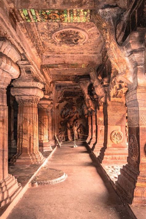 Badami Cave Sculptures of Hindu Gods Carved on Walls Ancient Stone Art ...