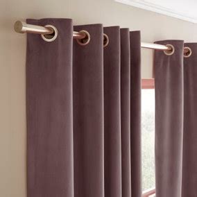 Recycled Velour Eyelet Curtains | Dunelm